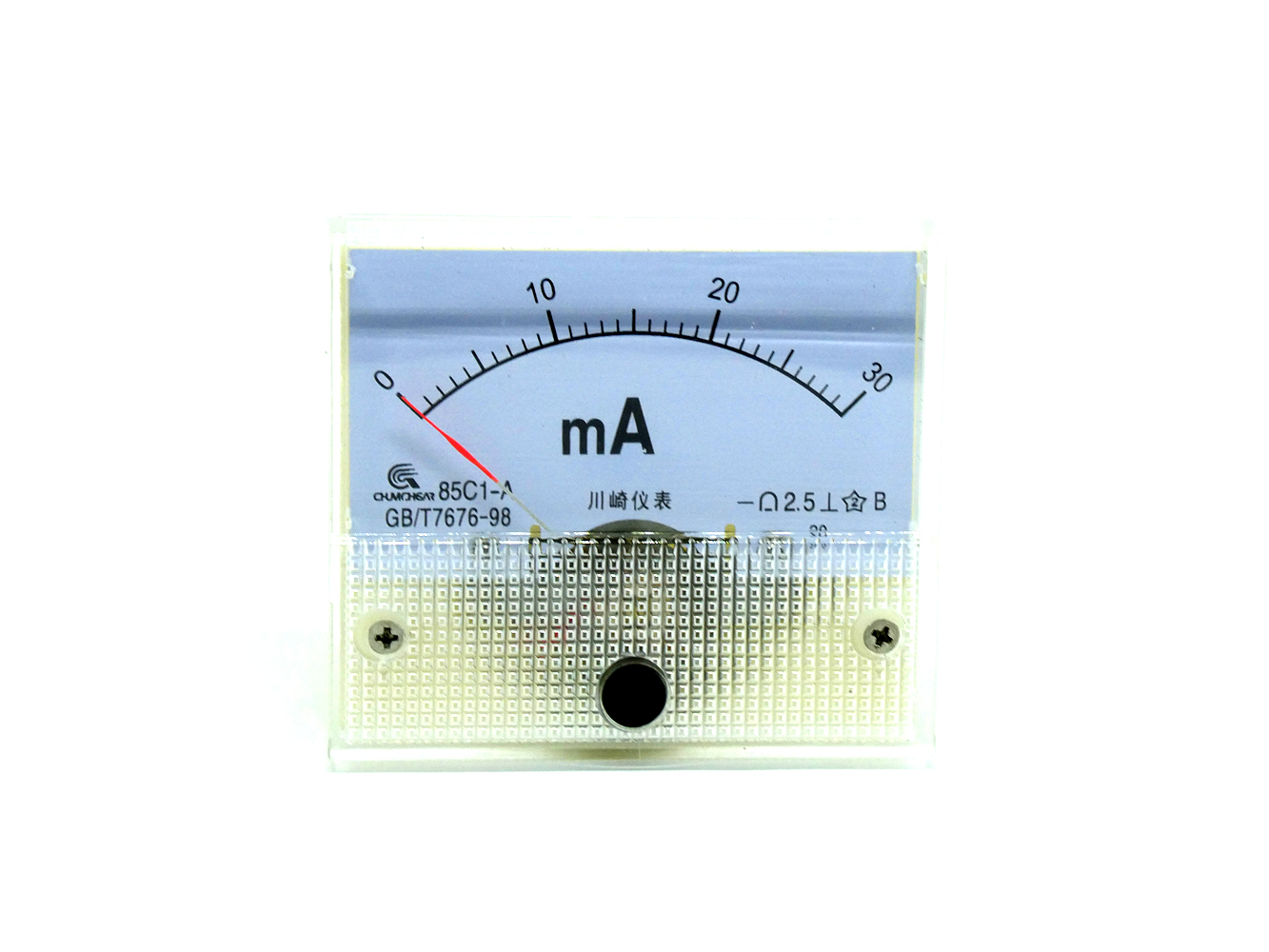 Analog Current Panel Ammeter DC 0-30mA 85C1 - Click Image to Close